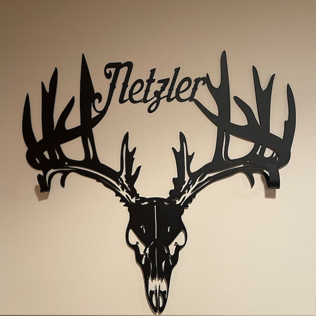 Personalized Metal Deer Skull Rack-The best gift for outdoor lovers